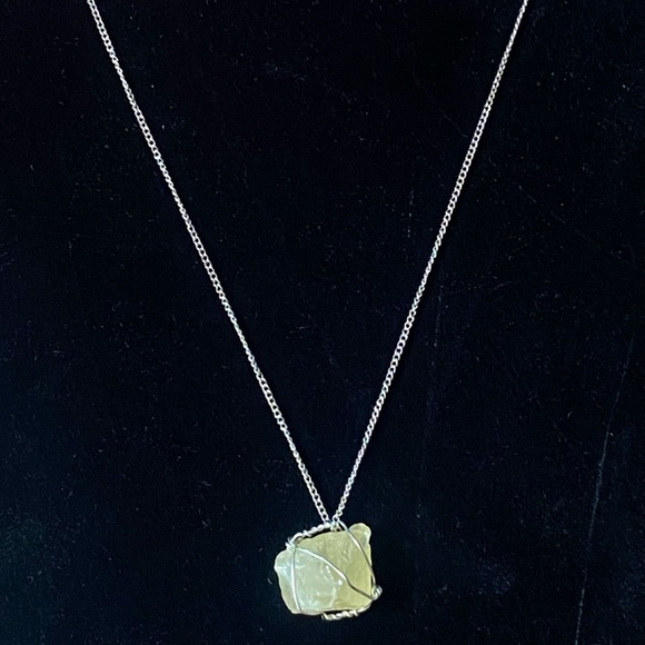 Hand Crafted Jewelry - Hand Crafted Wire Wrapped Citrine Crystal Pendant Necklace